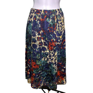 Christopher & Banks Lace Lined Midi Skirt Womens Small Colorful Boho Maximalist